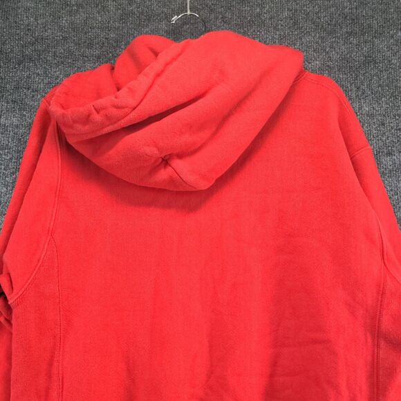 Champion Reverse Weave Mens Pullover Hoodie Sweatshirt Red Small Kangaroo Pocket - Picture 7 of 13